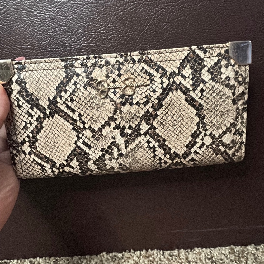 Jessica Simpson snake print clutch/wallet